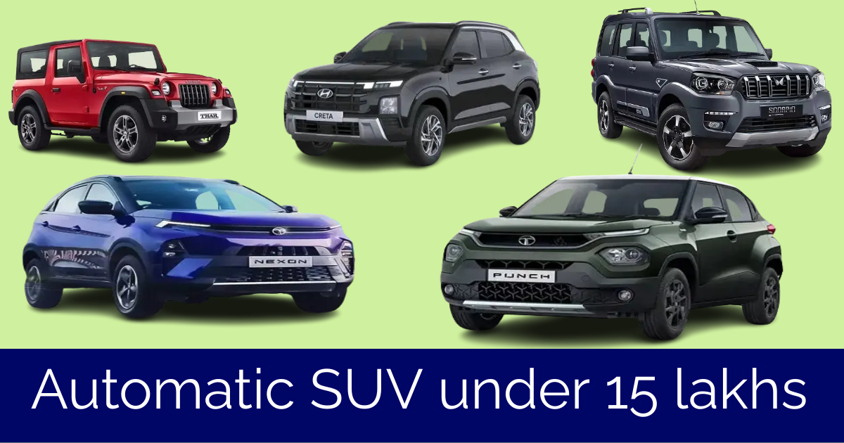 Automatic SUV under 15 lakhs