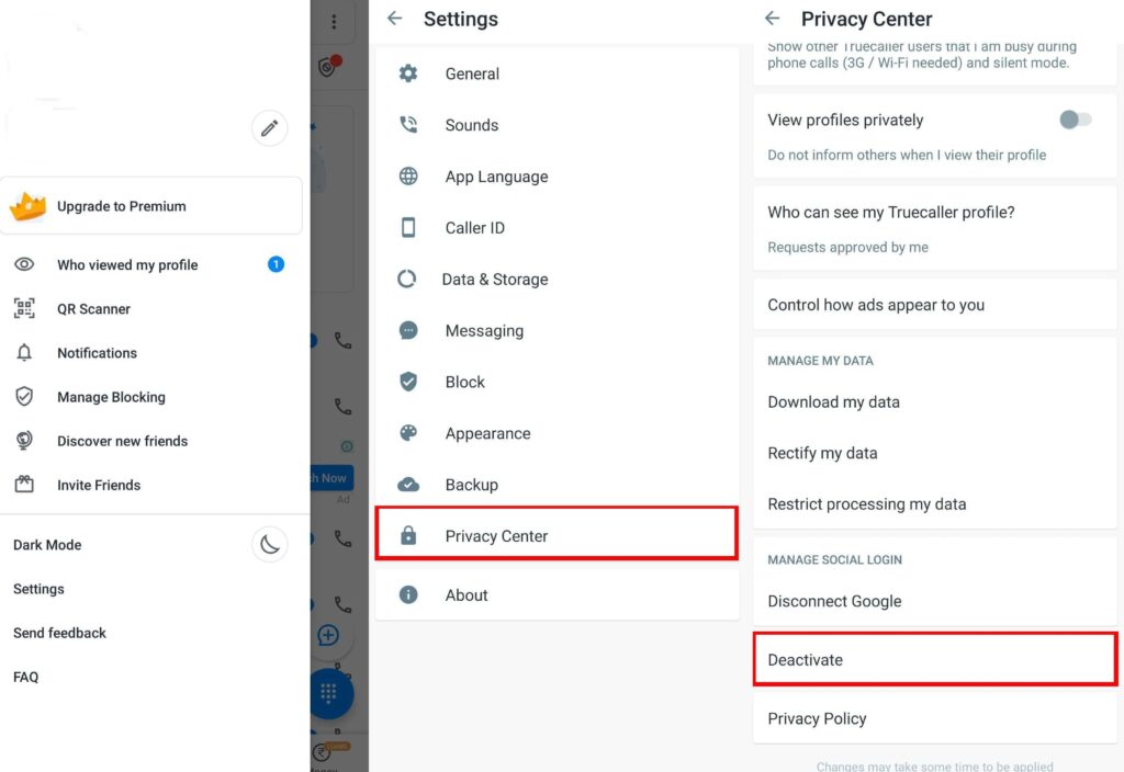 Truecaller Unlist